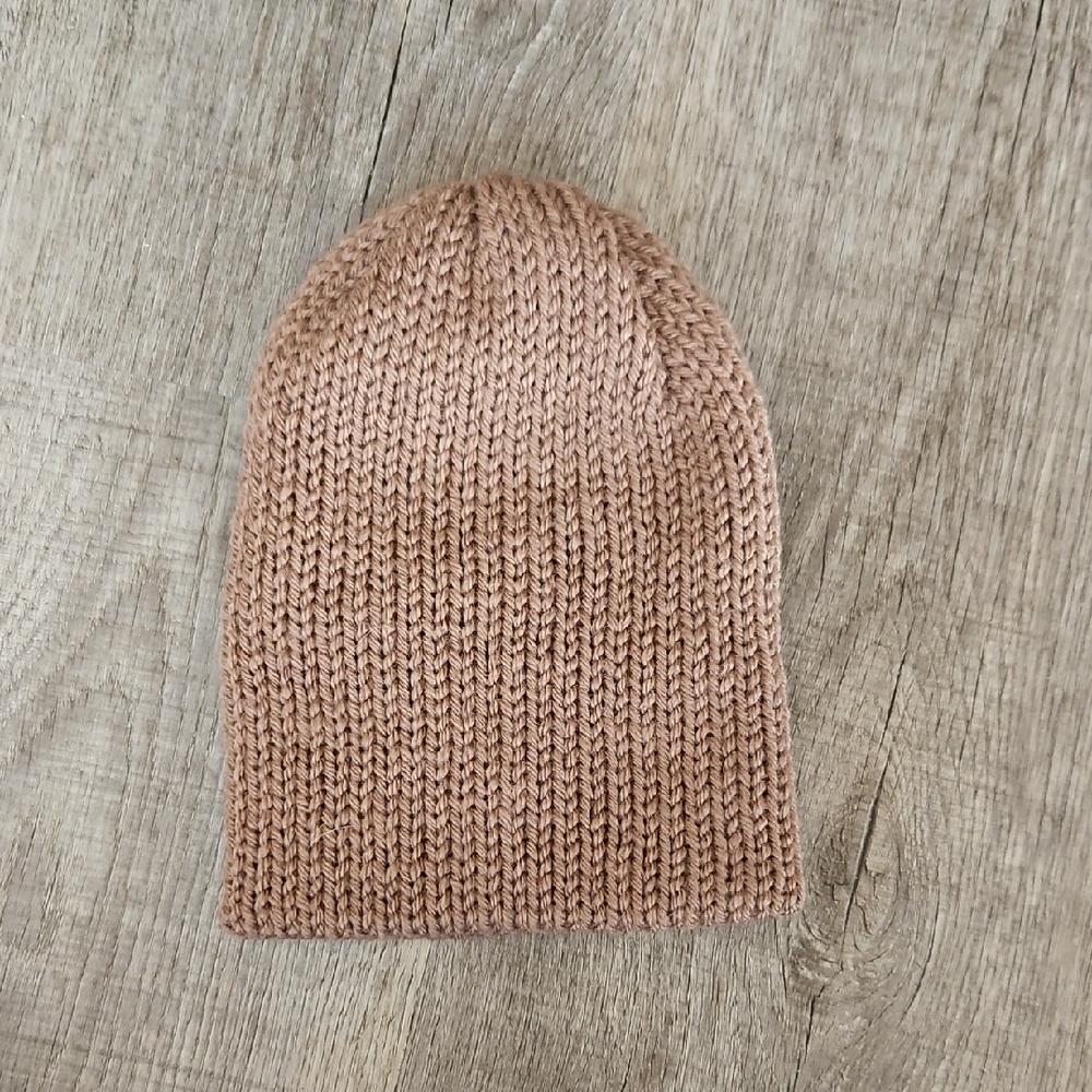 Cozy Tan Knit Beanie